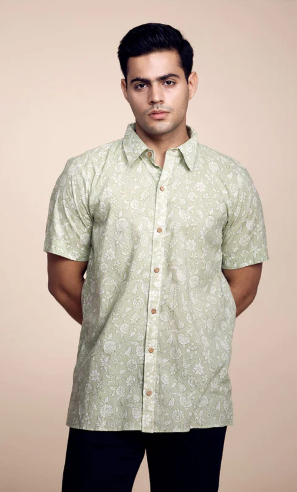 Multicolor Paisley Kalamkari Hand Block Printed Shirt