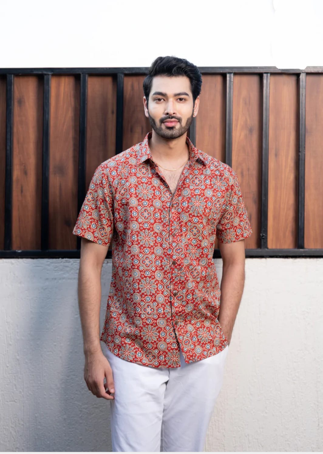 White Horse Print Shirt