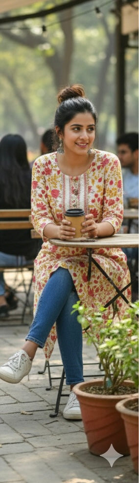 The Marigold Bloom Kurti
