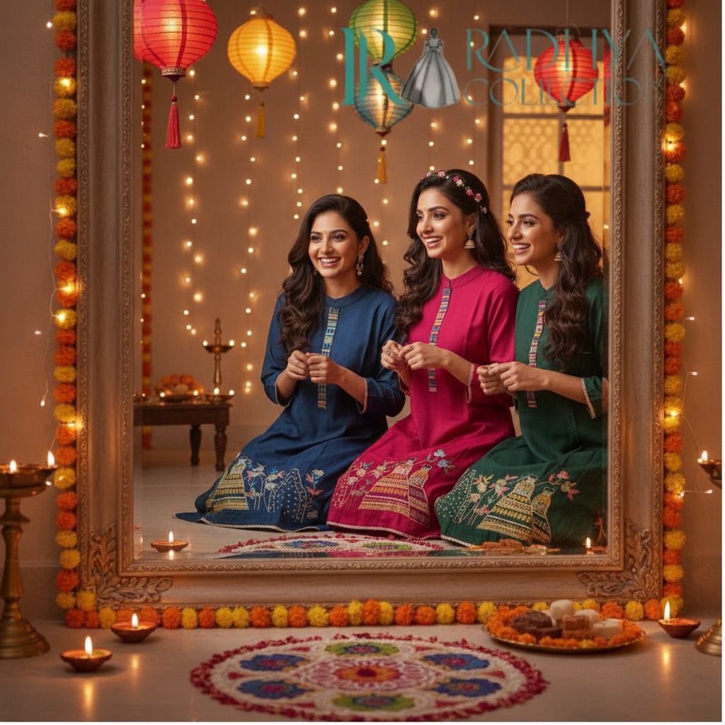 The "Utsav" Hand-Embroidered Rayon Co-ord Set