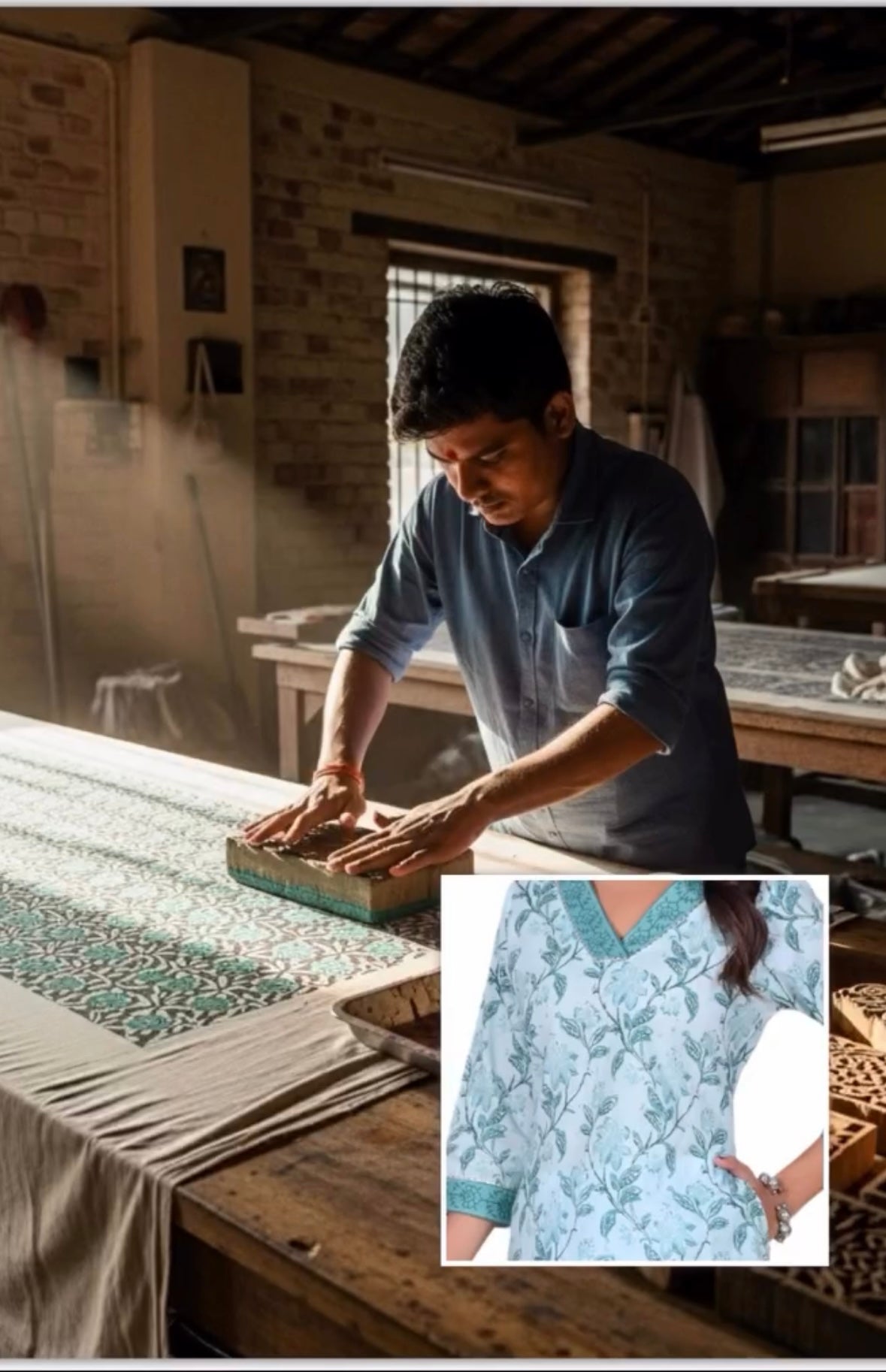 Cotton Handblock Kurti