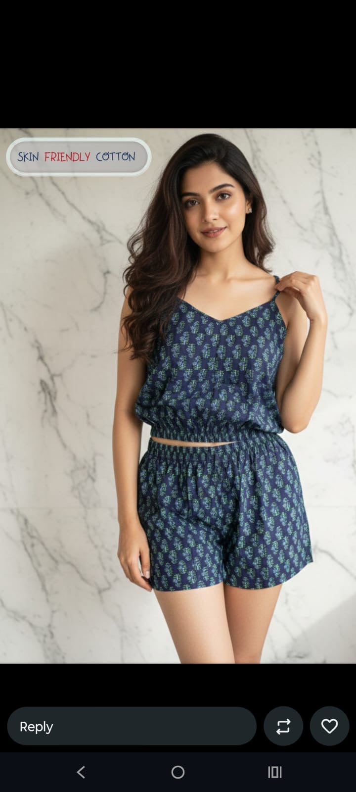 Midnight Bloom Cotton Loungewear Se