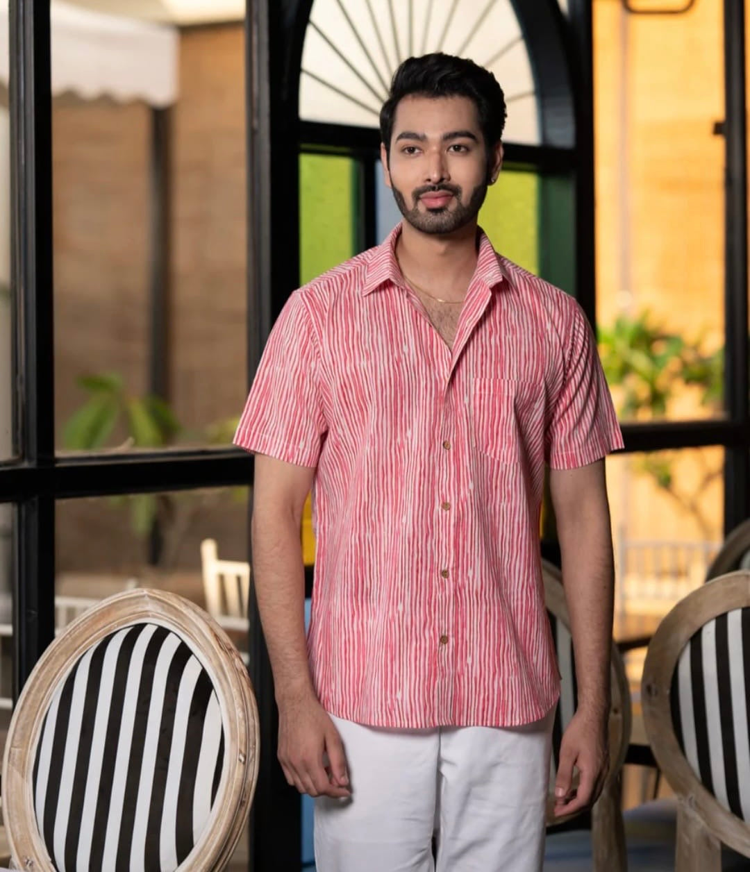 Black Paisley Floral Cotton Shirt
