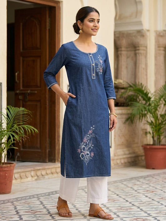 Artisan Indigo Bloom Pocket Kurt