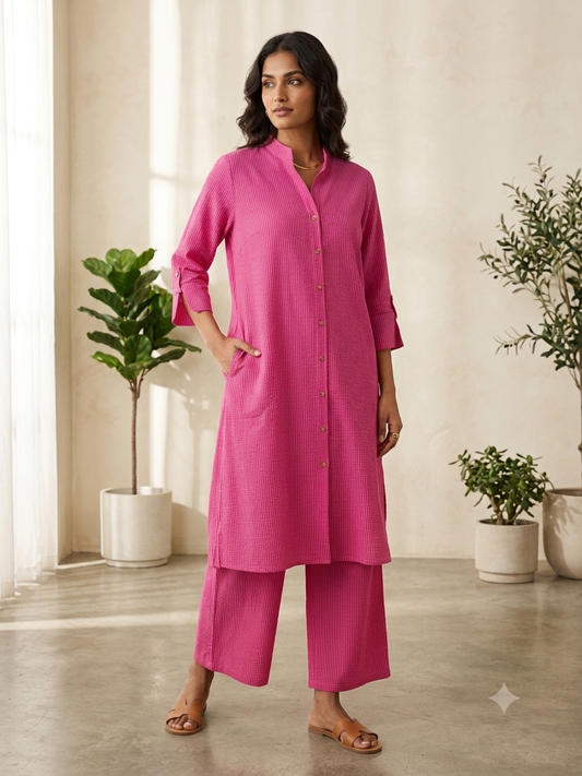 Katha Cotton 2-Piece Set Pink