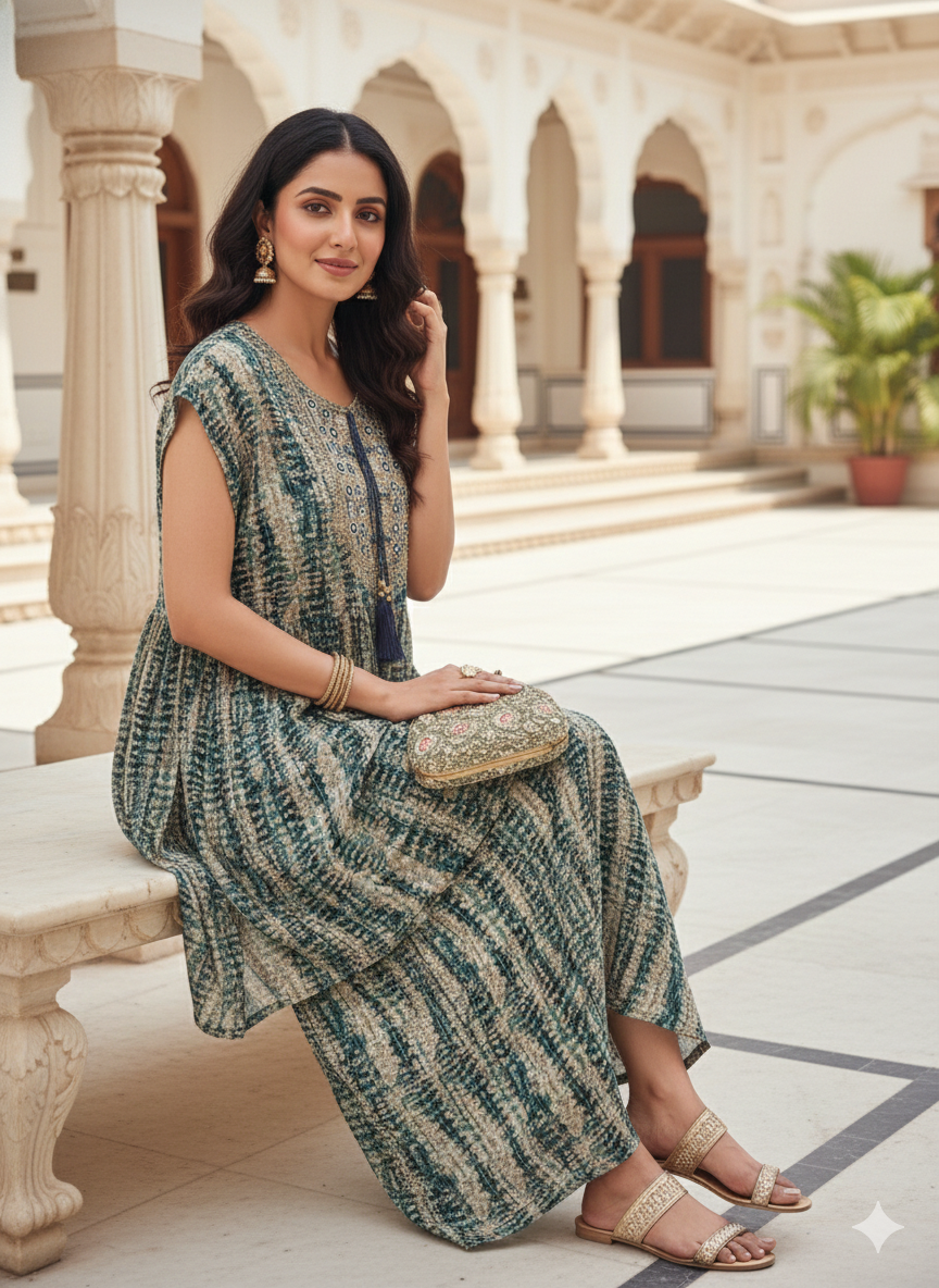 The "Noor" Festive Rayon Sharara Set