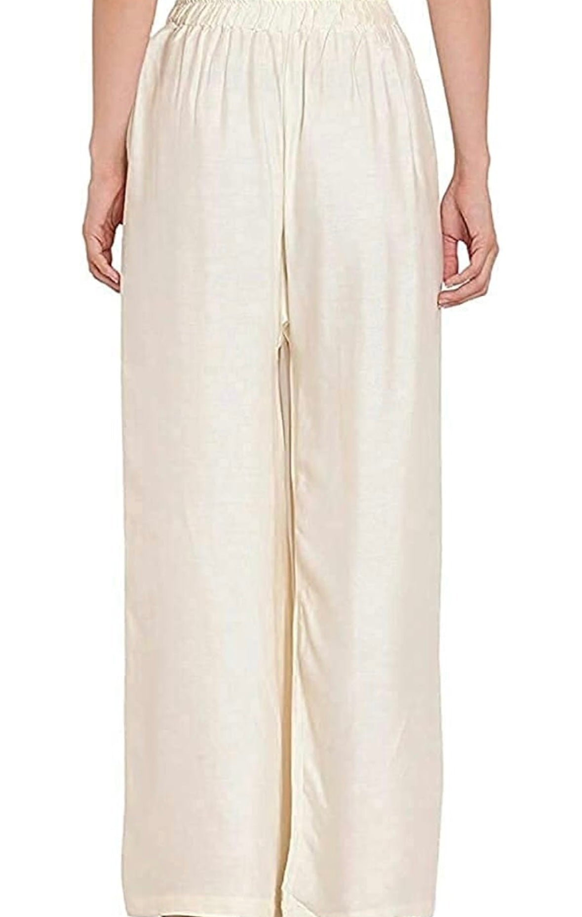 Radhya Premium Regular Fit Flared Wide Leg Plain Palazzo for Women
