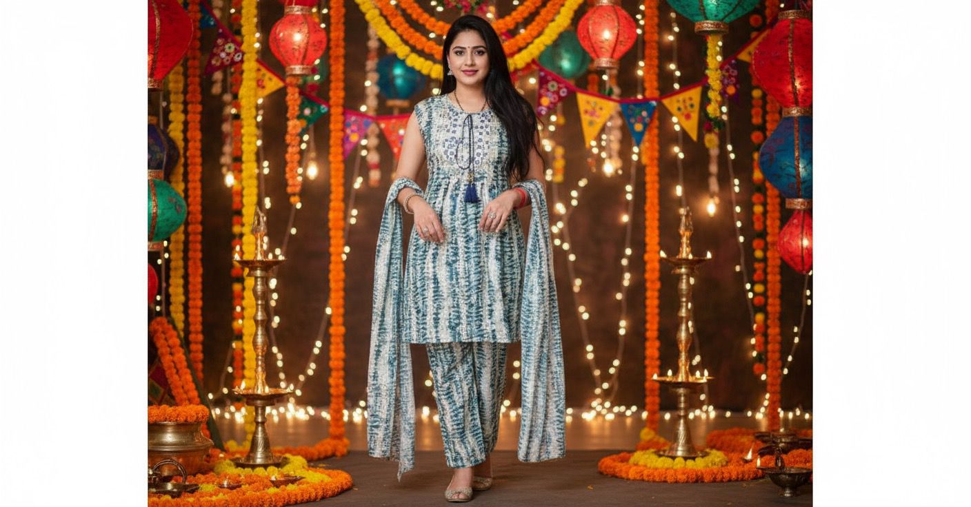 The "Noor" Festive Rayon Sharara Set
