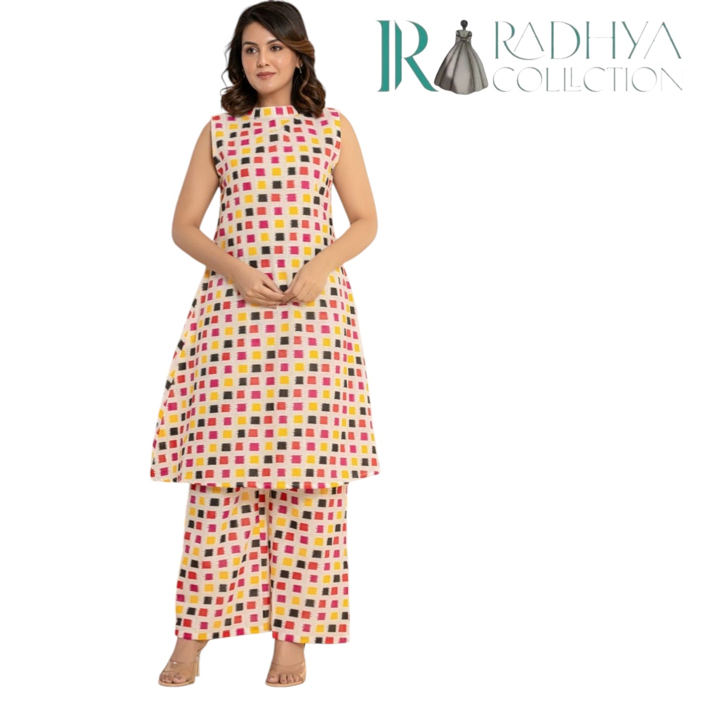 Vibrant Ikat Print Cotton Co-ord Set