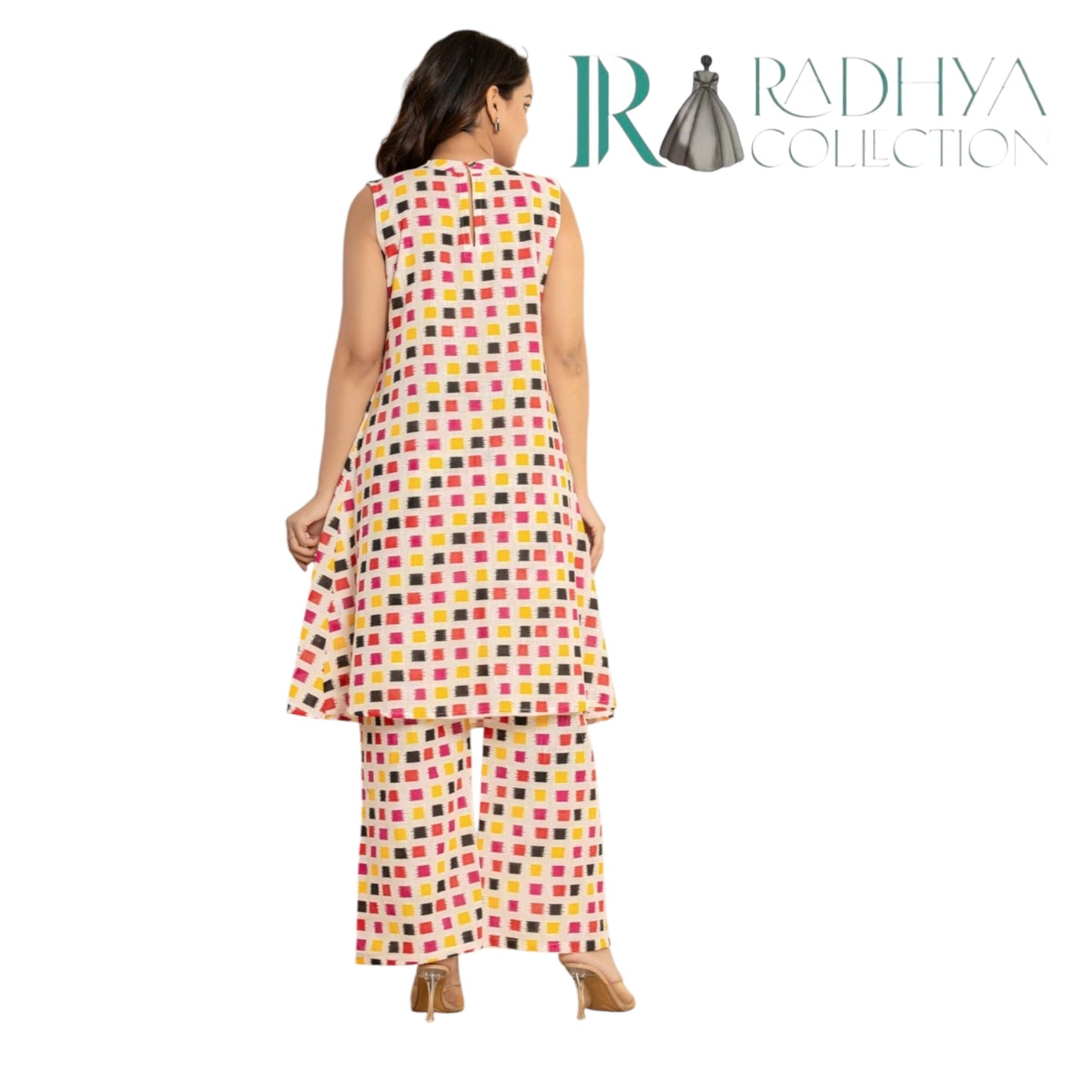 Vibrant Ikat Print Cotton Co-ord Set