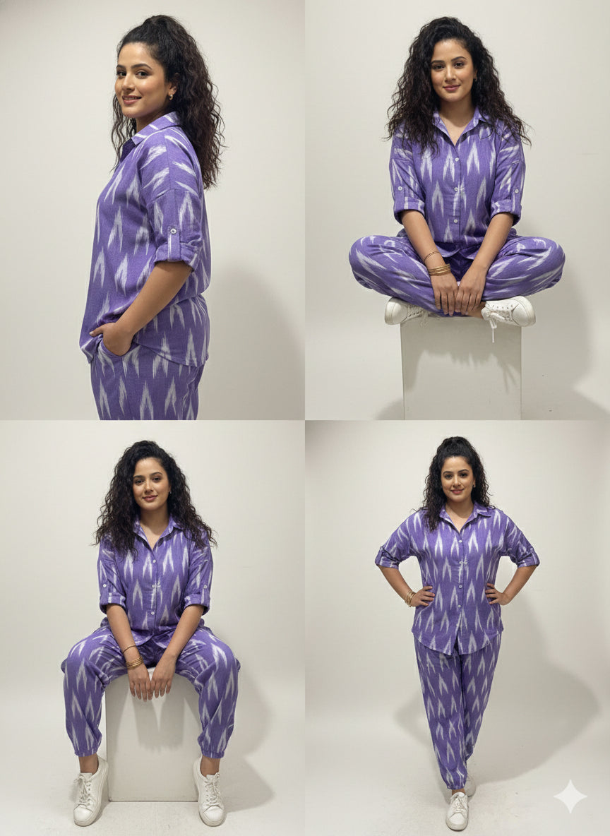 Lavender Ikat Co-ord Set