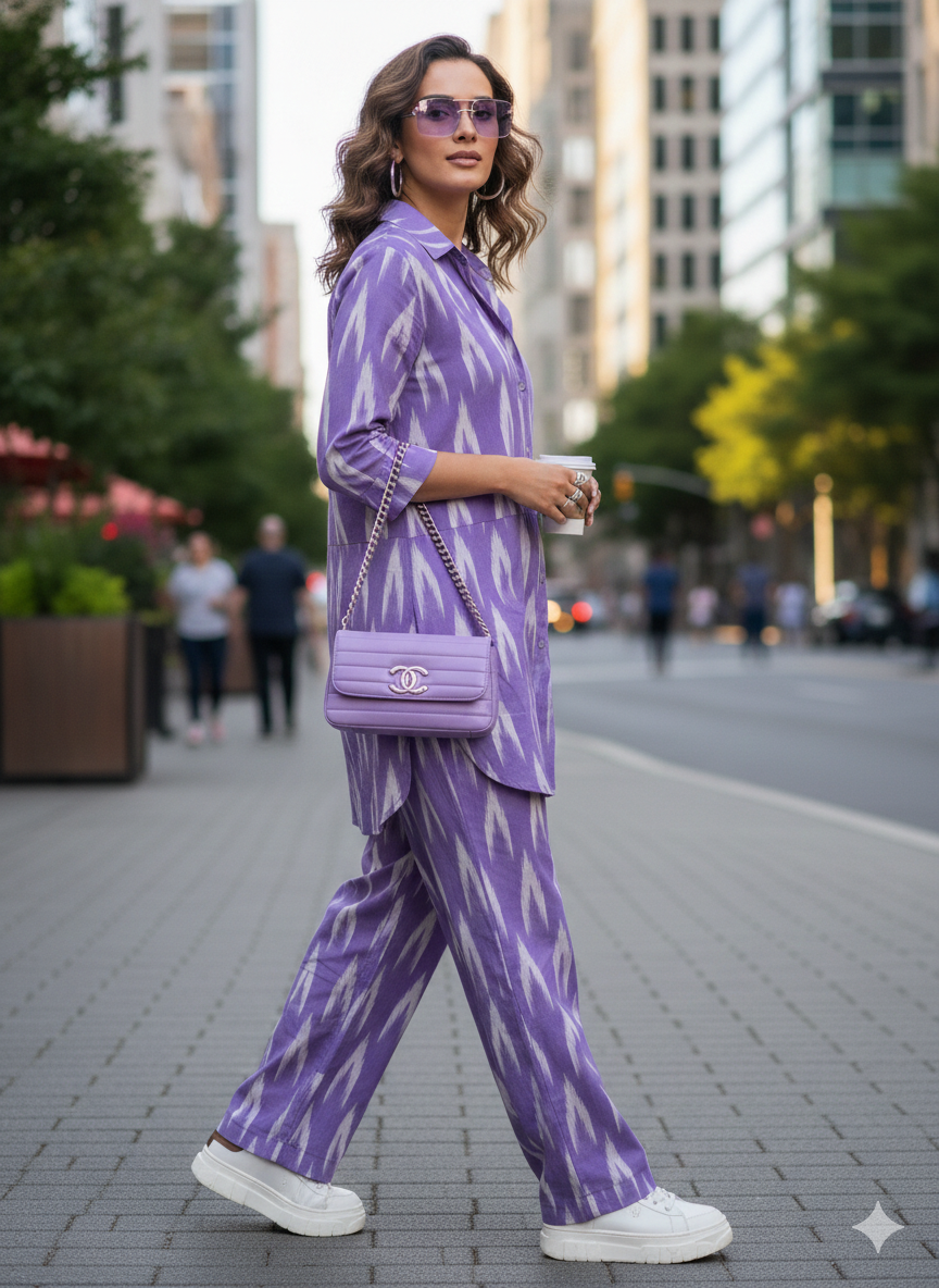 Lavender Ikat Co-ord Set