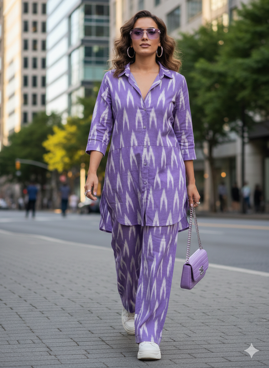 Lavender Ikat Co-ord Set