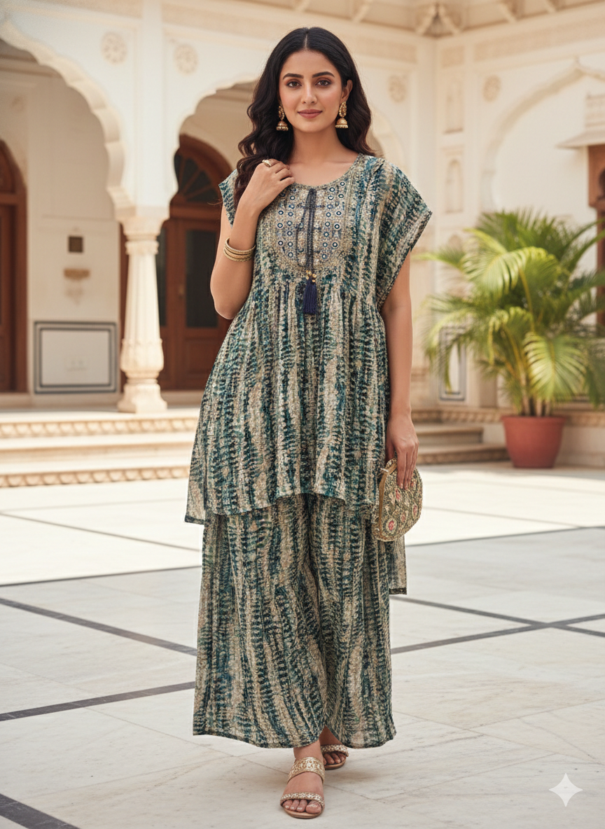 The "Noor" Festive Rayon Sharara Set