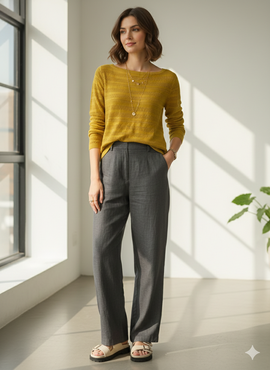 The Aurelia Pointelle Knit Top