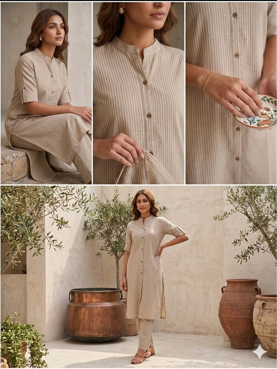 Katha Cotton 2-Piece Set: Minimalist Comfort