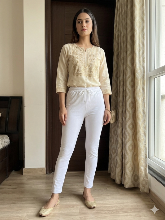 The Classic White Pant-Style Legging