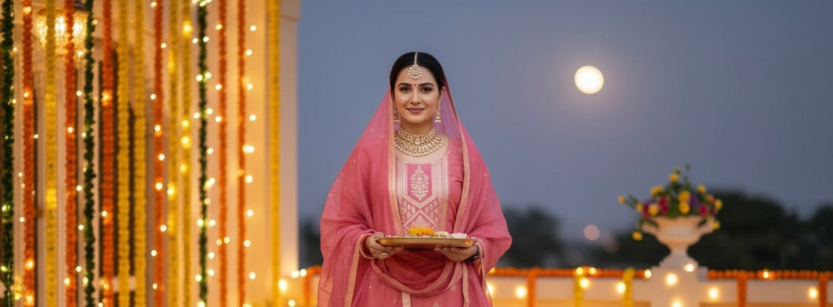The Gulabi Resham Banarasi Set