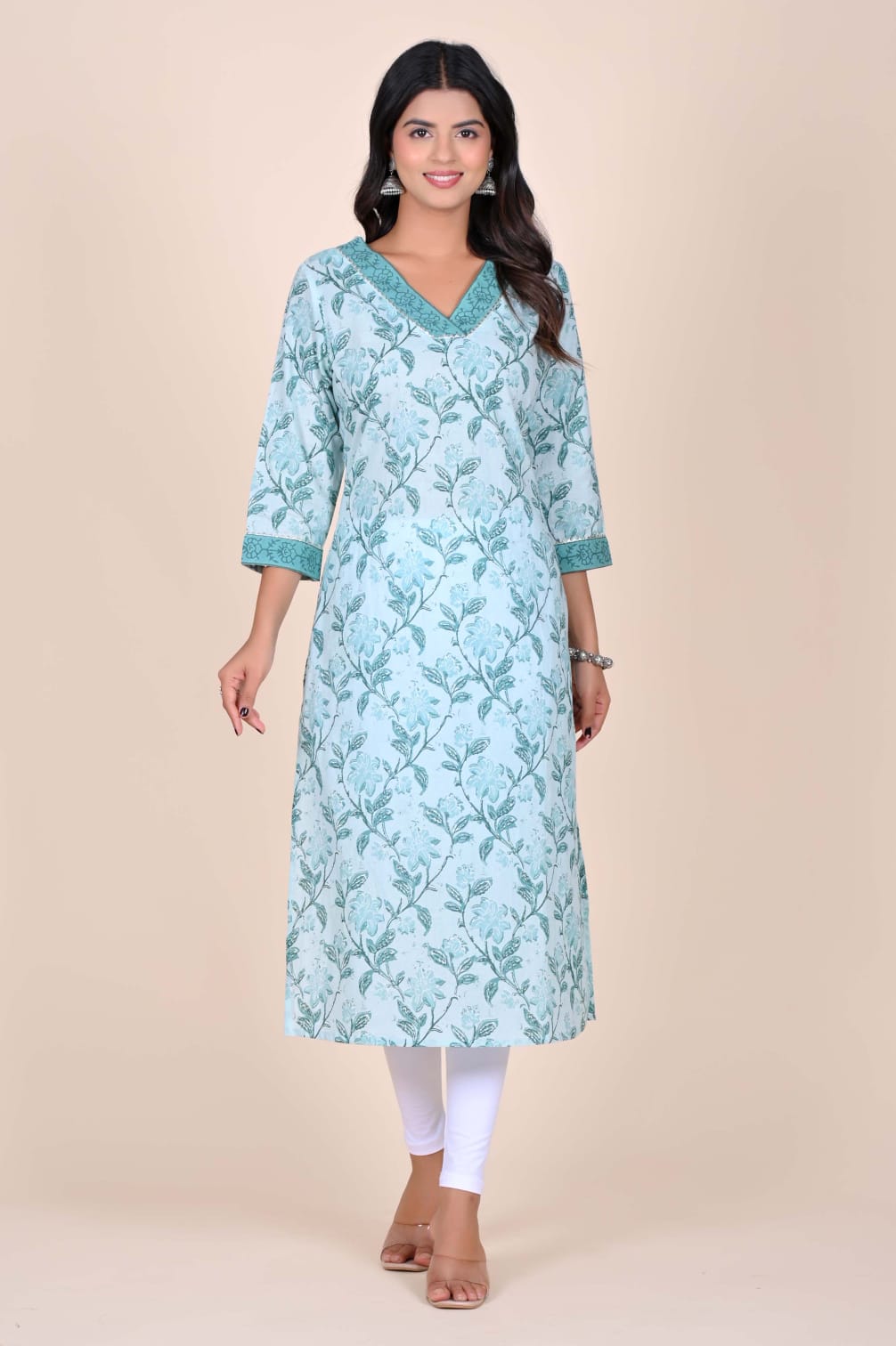 Neel Kamal Handblock Pocket Kurti