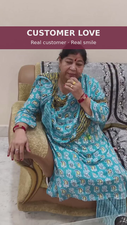 Happy Radhya customer @dadi_da_pyar in a Jaipuri cotton suit